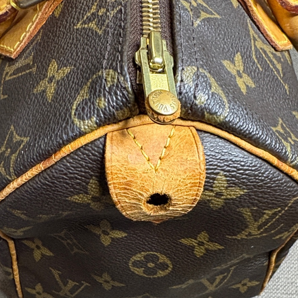 Louis Vuitton Speedy 25 Monogram Canvas Boston Satchel Handbag Vintage Authentic - Picture 11 of 17